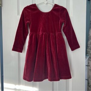 Hanna Andersson Burgundy Velour Kids Dress